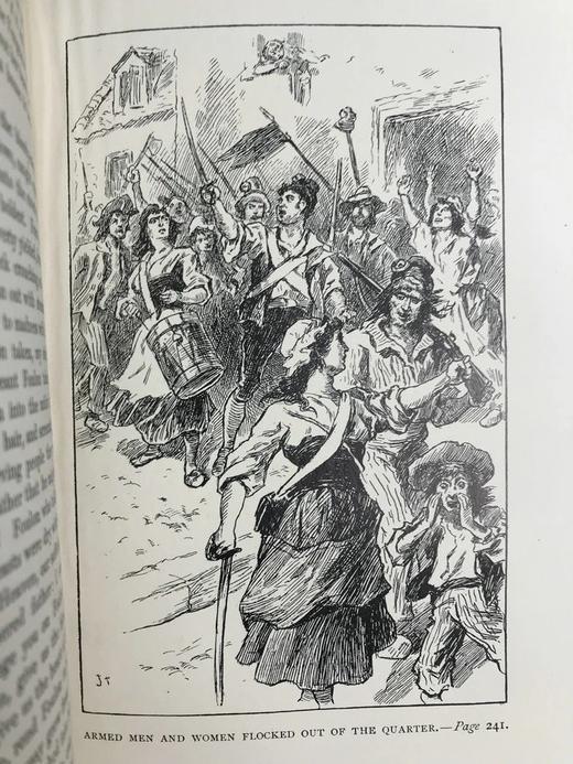 1907年 狄更斯《双城记 英国画家约翰·杰利科插图 漆布精装大32开