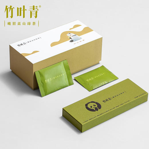 竹叶青茶叶峨眉高山绿茶熊猫小竹子特级(品味)定制礼盒80g