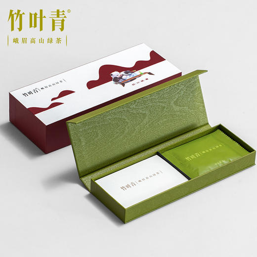 竹叶青茶叶峨眉高山绿茶熊猫小竹子特级品味定制礼盒40g