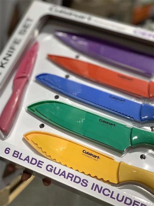 预售上海costco代购cuisinart刀具彩色六件套厨房水果刀面包刀