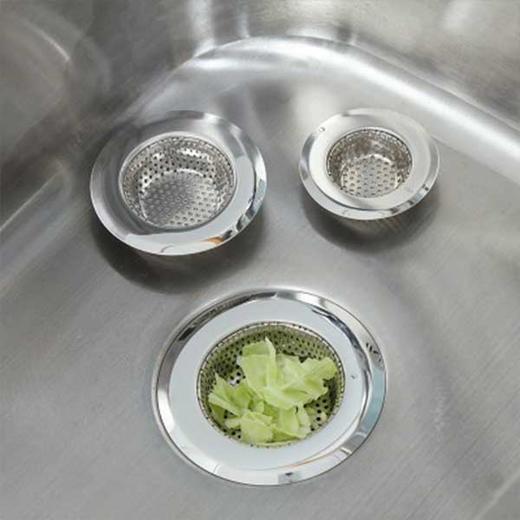 水槽过滤网厨房下水道水池滤网防堵防臭洗碗池通用不锈钢地漏