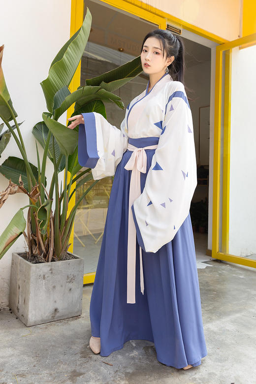 重回汉唐晋制襦裙正品原创汉服女中国风花棱镜交领齐腰襦裙春夏装