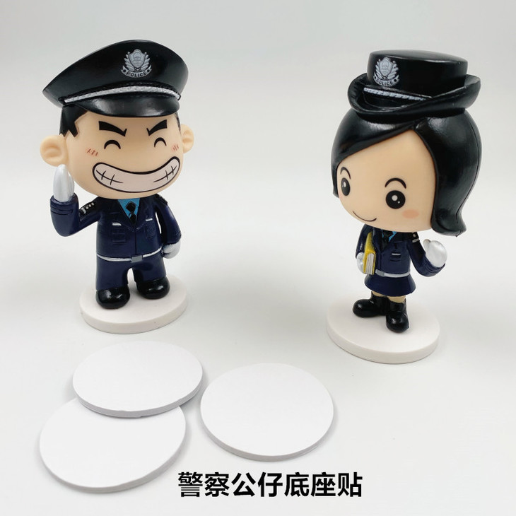 警察公仔车载底座贴