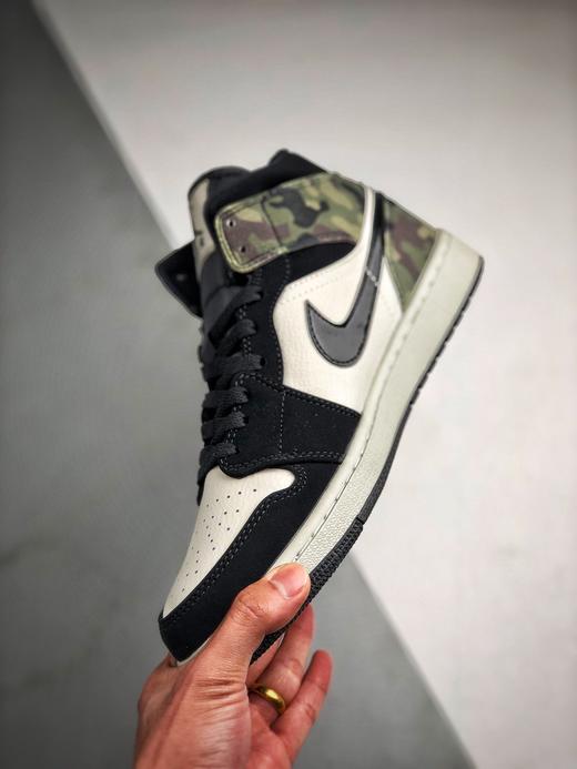 男女鞋airjordan1mid黑灰迷彩板鞋aj1中帮