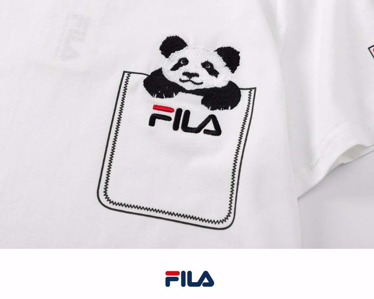 【限量抢购】fila 斐乐2020新品小标刺绣熊猫标男女短袖fl1005 /fl