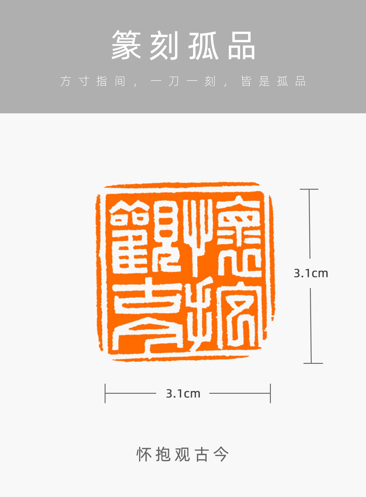 怀抱观古今王光伟古玺大篆成品闲章书画篆刻印章wgw44