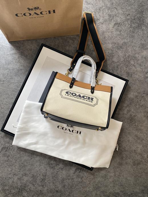 coach帆布托特包