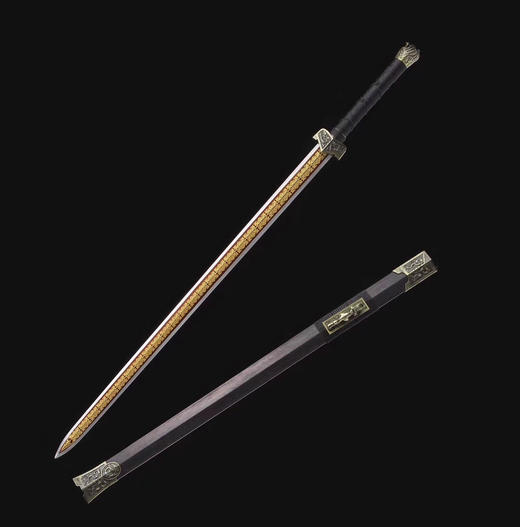 商品详情『品名:龙凤汉剑八面高硬度『尺寸:全长108cm,刃长77cm