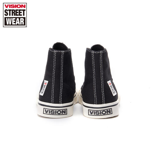 vision80scanvashiretro简约黑色帆布拼麂皮高邦休闲鞋v202ny0017