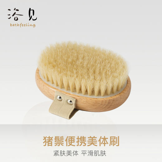 浴见猪鬃便携浴刷洗澡按摩身体干刷去角质鸡皮