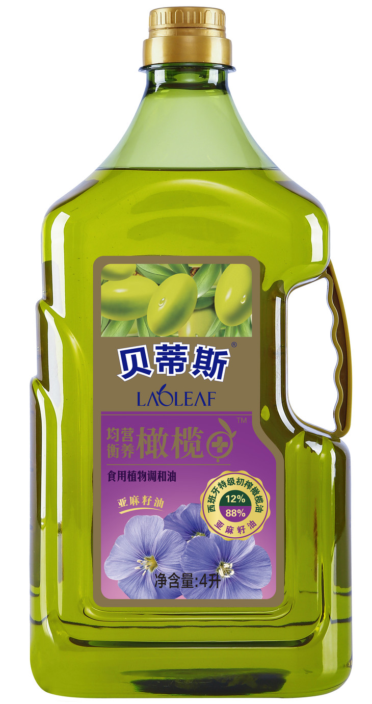 快递贝蒂斯亚麻橄榄调和油4l瓶