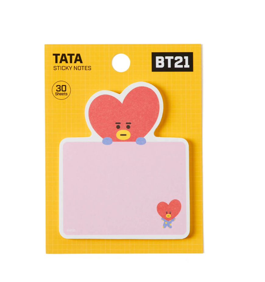 bt21tatacutestickynotes红色爱心便利签