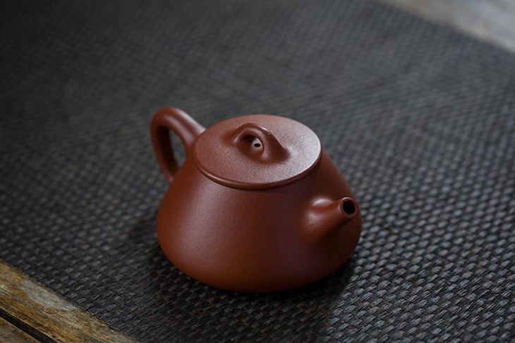 茶香记大红袍平盖石瓢紫砂壶经典器型平盖石瓢君子之风典雅大方