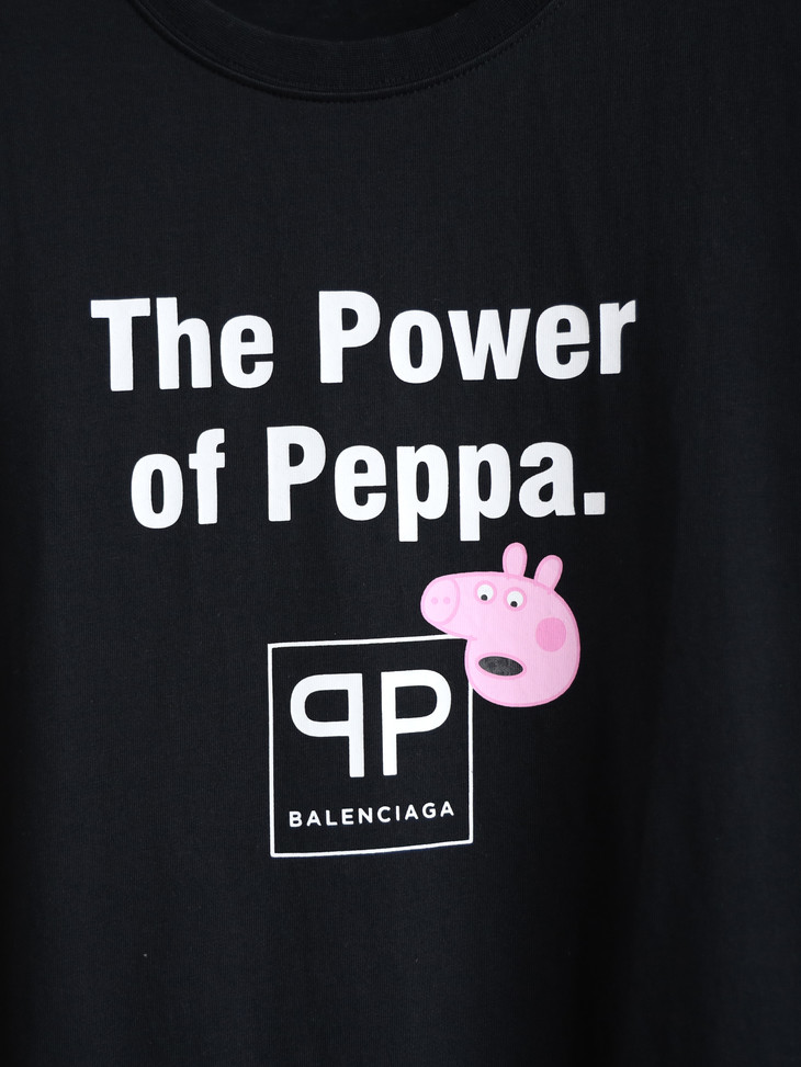 巴黎sj x 小猪佩奇 the power of peppa 联名 情侣款