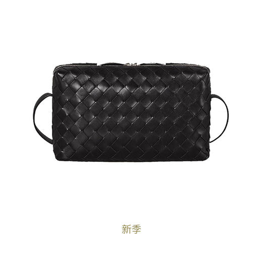 bottega veneta bv nappa黑色编织斜挎包 女士