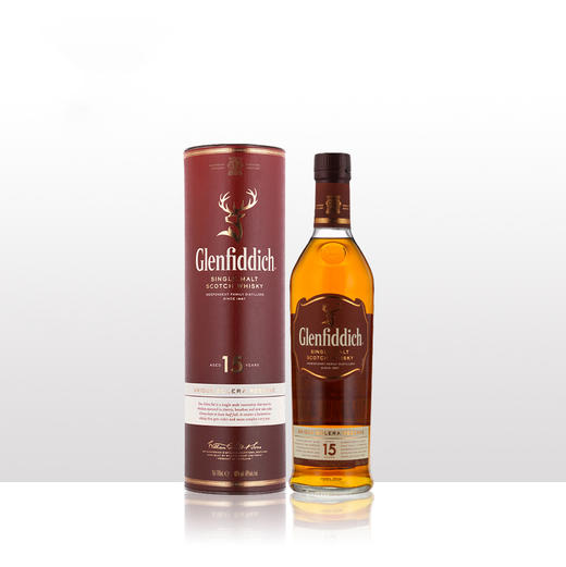 glenfiddich格兰菲迪15年苏格兰单一麦芽威士忌700ml