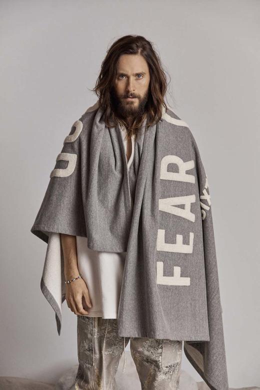 fog fear of god 6th第六季重磅灰色大logo披风披肩斗篷空调毛毯 pj