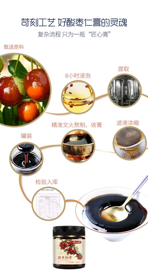 青源堂酸枣仁膏酸枣仁茶茯苓黄精蜂蜜260克