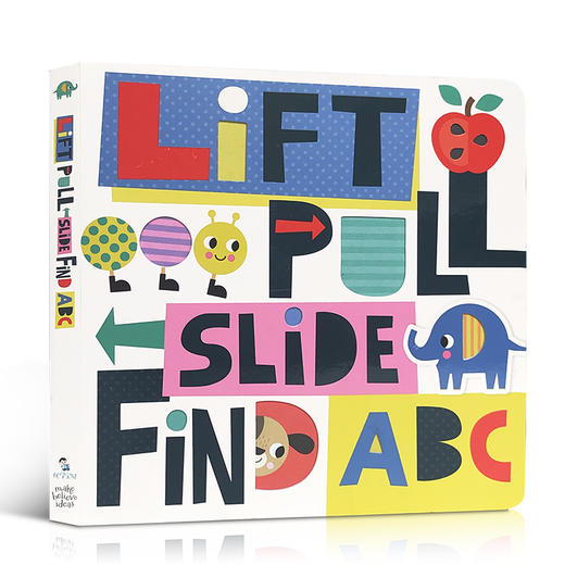 【抽拉立体字母书】 lift pull slide find abc book儿童启蒙26个字母