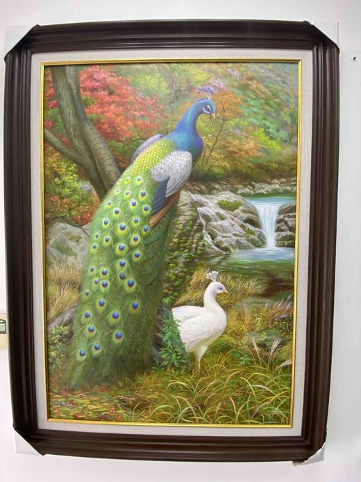 《孔雀》朝鲜油画