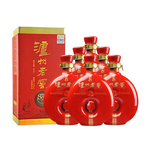 泸州老窖八年头曲红852度500ml6整箱
