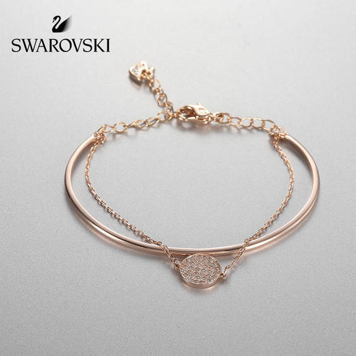 特卖价426swarovski施华洛世奇球拍手镯玫瑰金白钻5274892ouyw
