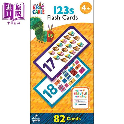 【中商原版】flashcard the world of eric carle 123s 艾瑞卡尔的小