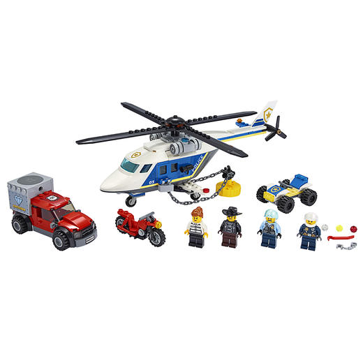 lego乐高积木城市警用直升机大追击颗粒拼插益智玩具60243