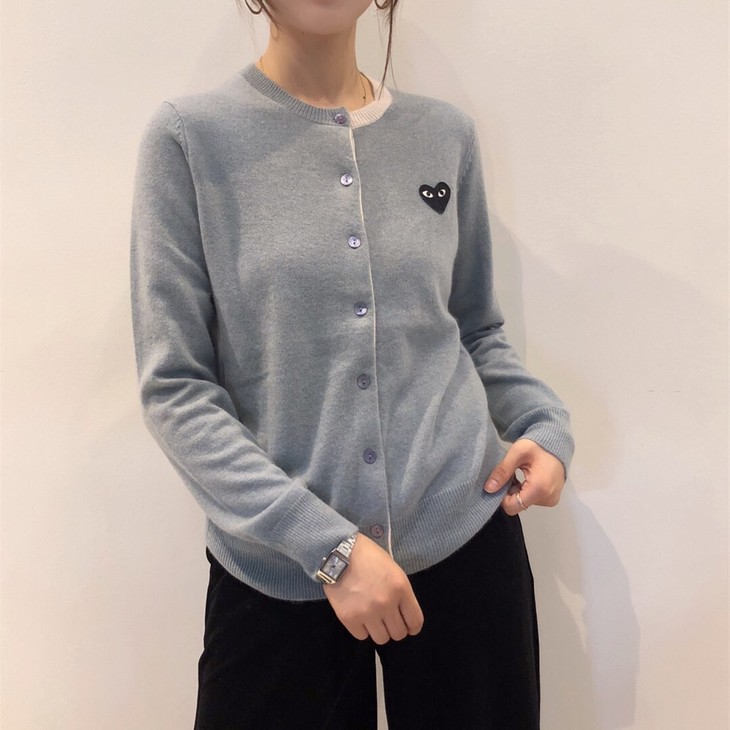 日系风典范~川久保玲play针织毛衣开衫