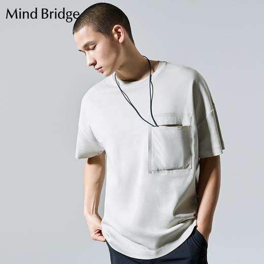 mind02bridge百家好男装短袖t恤衫2020夏季新款圆领时尚muts3141