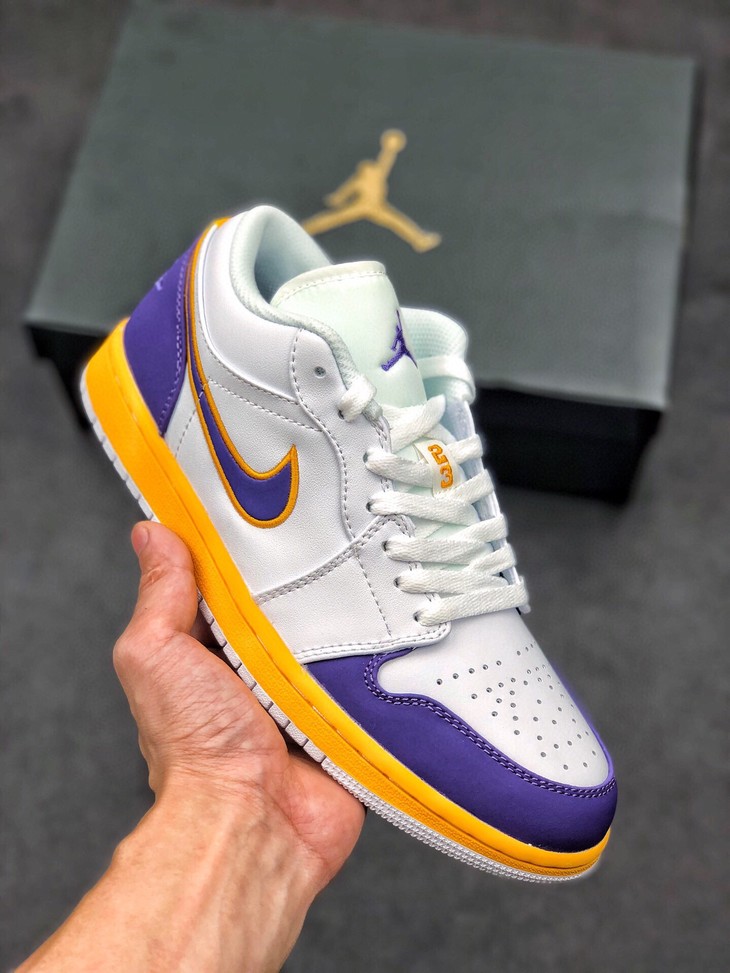 air jordan 1 low aj1 科比紫金湖人限定配色 - 小先森店铺