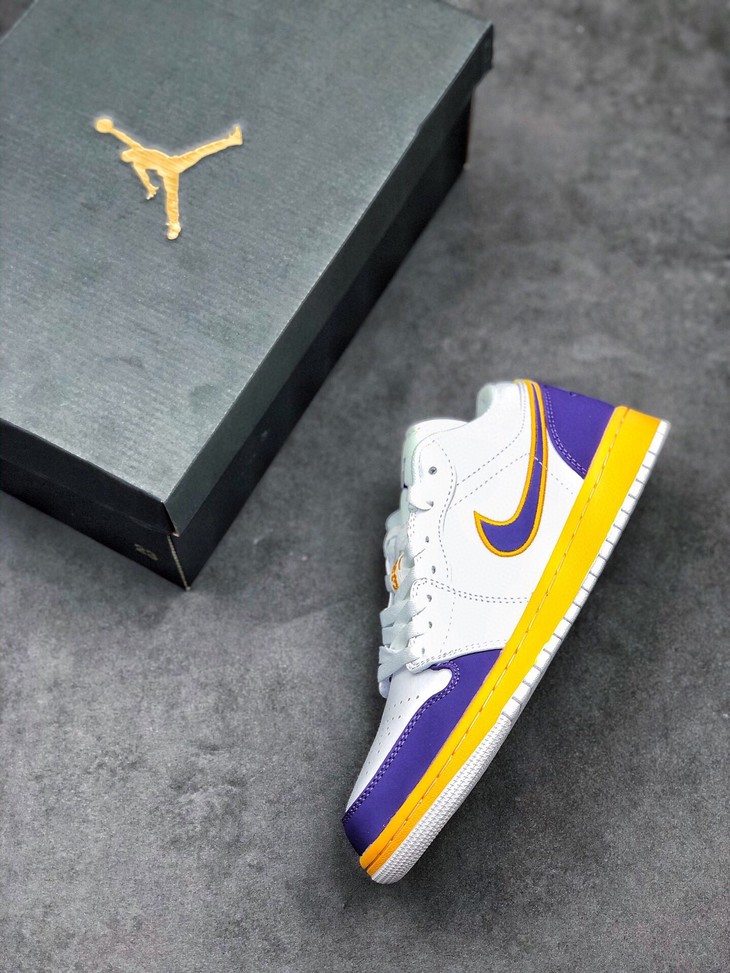 air jordan 1 low aj1 科比紫金湖人限定配色 - 小先森店铺