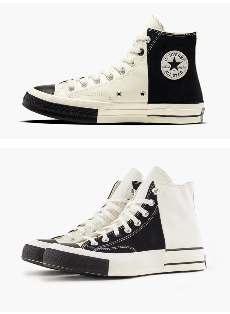 converse 1970s高帮撞色黑白拼接帆布鞋