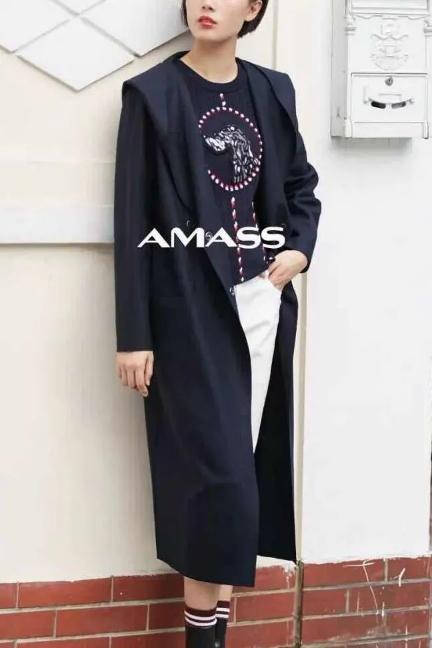 amass阿玛施羊毛呢大衣54001232007112001吊牌价350013码