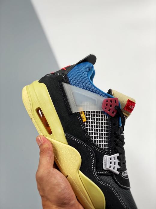 男鞋unionlaxairjordan4retrooffnoir黑蓝红棕黄篮球鞋aj4