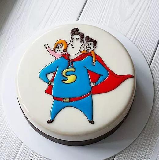 【手绘】超人老爸 | superman dad - 弗莱米多健康蛋糕