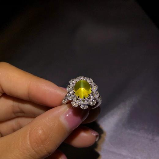 【金绿猫眼戒指 特惠 n-5克拉,金绿猫眼,五大贵宝之一,这颗全干净