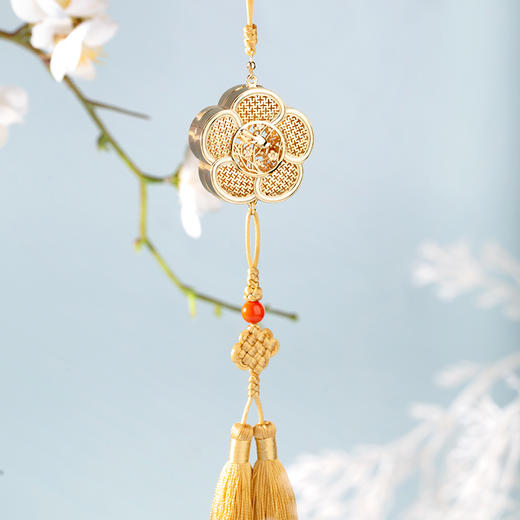 【领券立减20【故宫饰品】梅花海棠镂空金属花囊香囊随身古风汉服
