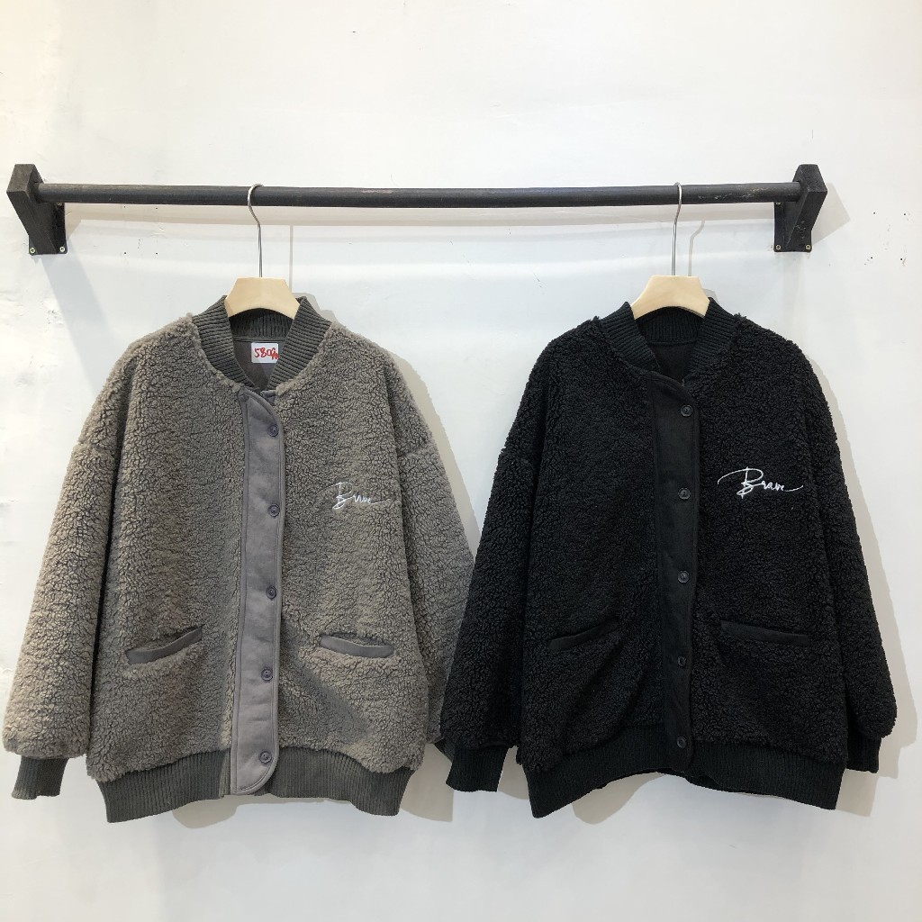 58090刺绣羊羔毛外套