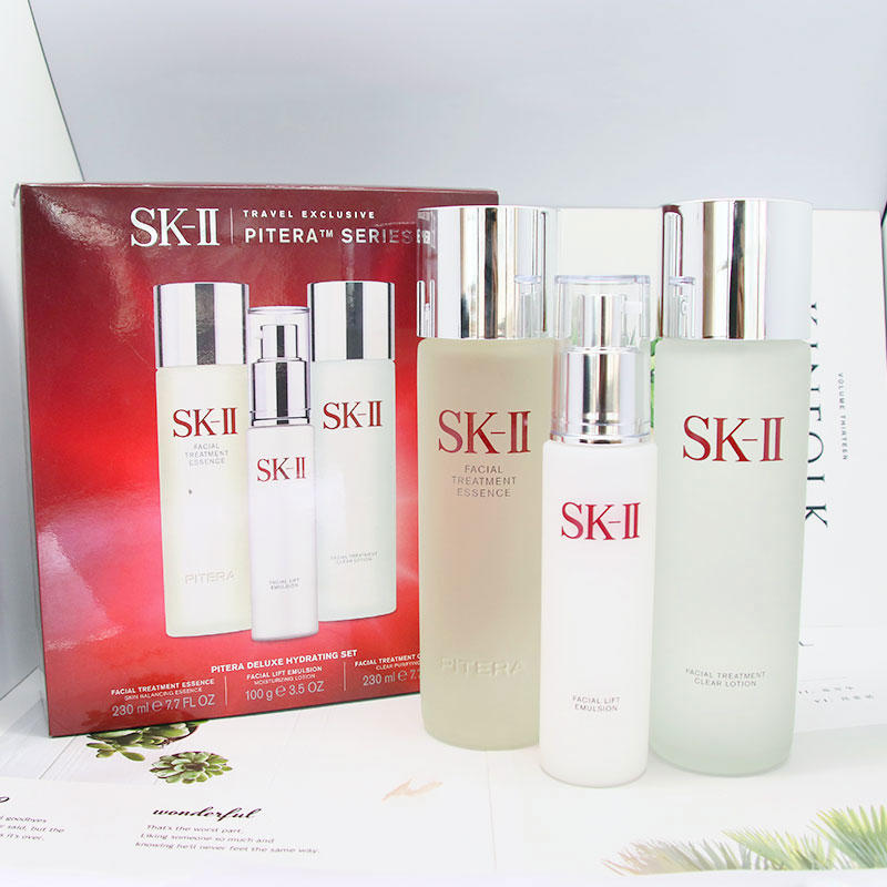 sk-ii/skii/sk2多方位修护三件套装套神仙水清莹露骨胶原乳液套盒