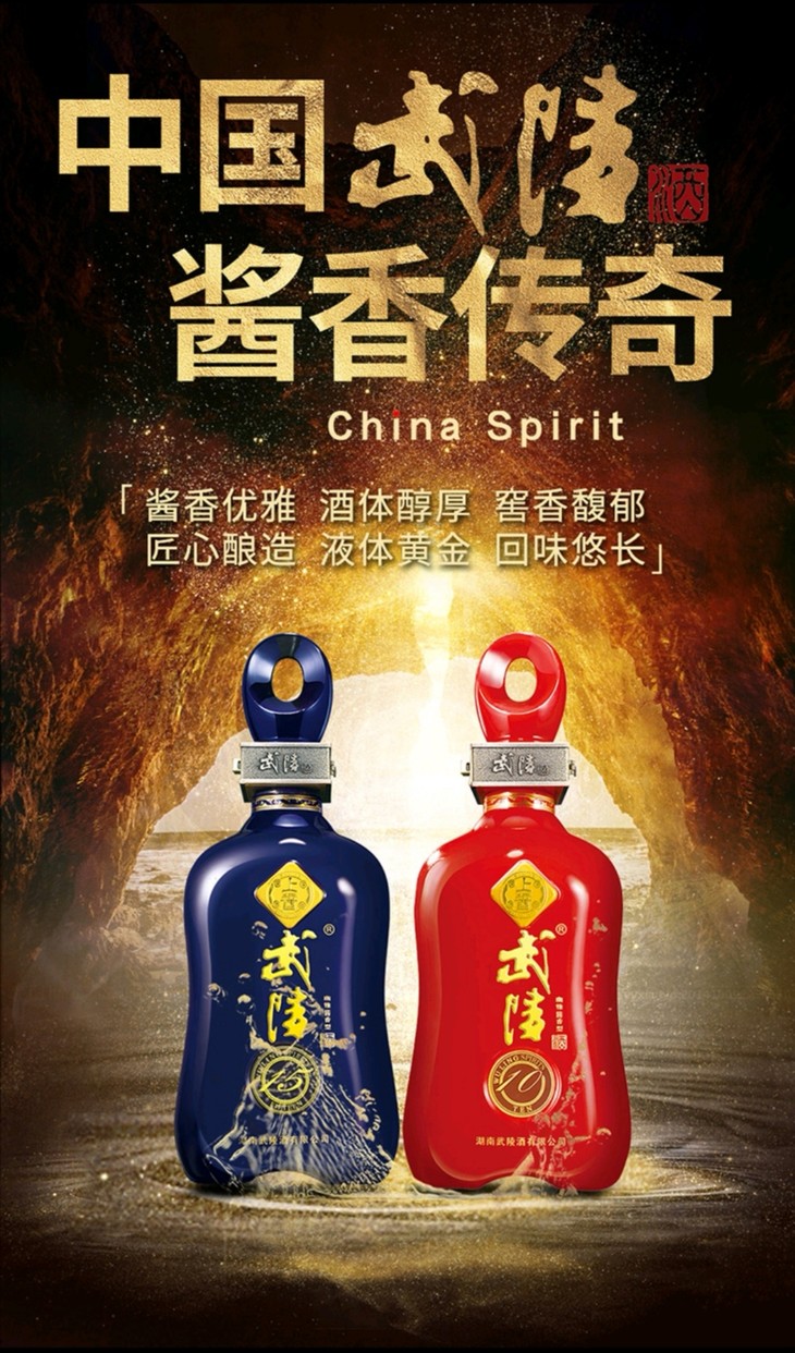 中国名酒湖南武陵上酱10年53度500ml