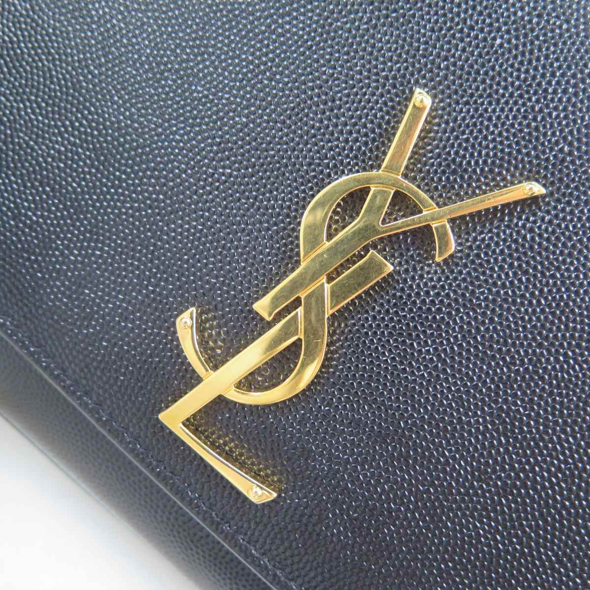 【二手9新】ysl圣罗兰经典中号monogram图案型黑色链条包