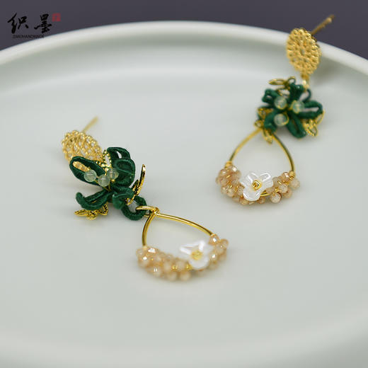 原创设计手工耳环非遗缠花2020新款时尚百搭中长款耳坠女个性 织墨