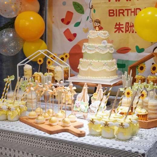 甜品台布置点心甜品甜点蛋糕生日宝宝宴寿宴婚礼派对酒店店铺周年庆