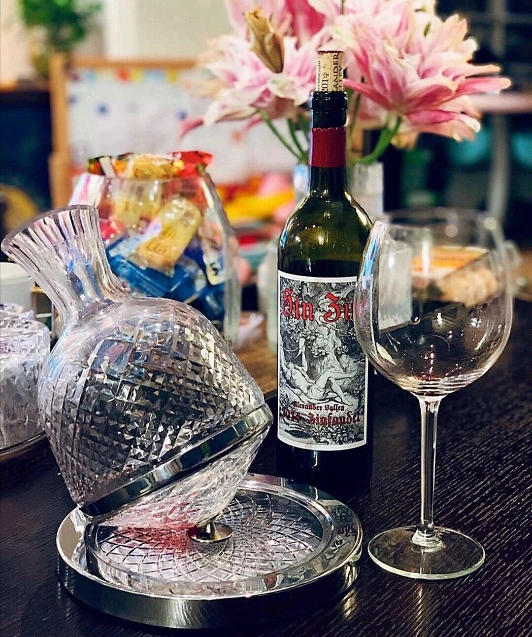 绝版艺术品喝酒的仪式感限量不倒翁水晶醒酒器750mlsc01353