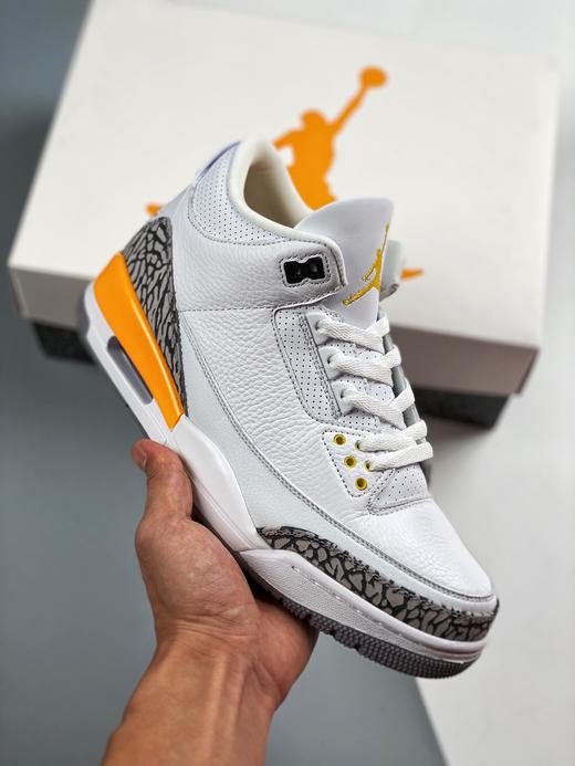 男鞋airjordan3retrolaserorange白橙湖人球鞋aj3