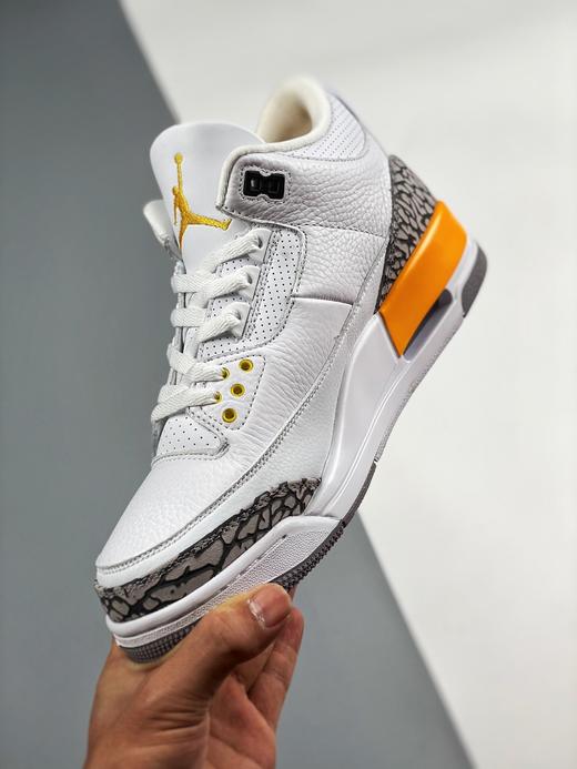 男鞋airjordan3retrolaserorange白橙湖人球鞋aj3