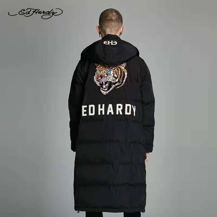 ed hardy 男士经典羽绒服