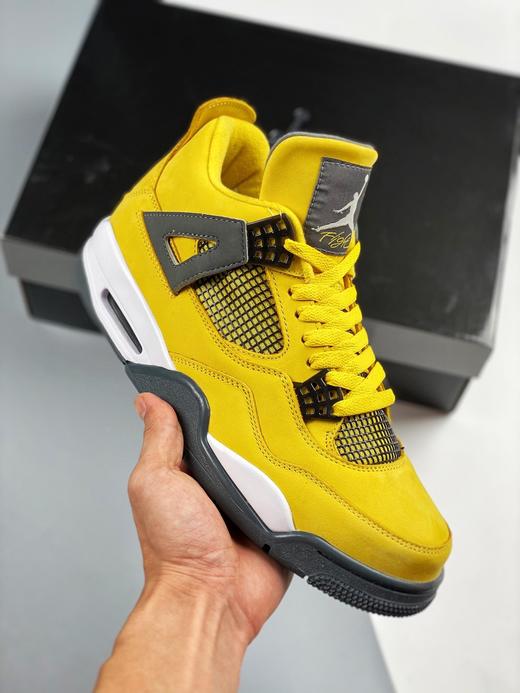 男鞋乔丹airjordan4retrolightning电母黄色闪电篮球鞋aj4