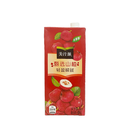 美汁源甄选山楂复合果汁饮料1l